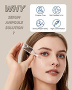 Anti Aging Serum with Hyaluronic Acid Vitamin C Serum for Face Centella Serum Moisturizer 0.35 oz 4 Kits 16 Vials Facial Serum Ampoules (4 kits gift box)