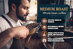 Tarmo Coffee | ACTIVE BLEND - Low Acid Coffee, Vietnamese Coffee, Robusta & Arabica Blend, Premium Whole Bean, Medium Roast, 12 Oz Bag