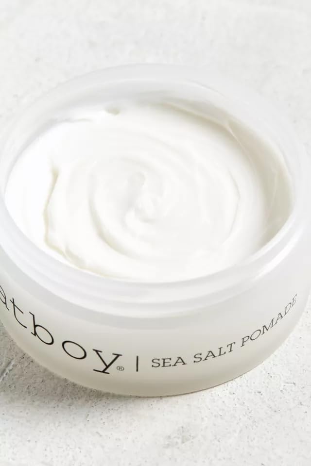 Fatboy Hair Sea Salt Pomade, Lightweight Hold for Texturizing Hair, Beach Wave Finish, All Hair Types, 2.6 Oz