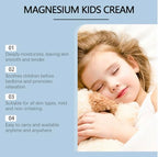Magnesium Lotion for Kids, for external use only, helps children keep calm before sleep and at night, and children's relaxation formula 4 oz
