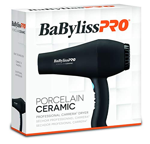 BaBylissPRO Porcelain Ceramic Carrera Professional Hair Dryer 1900 watts/Ionic
