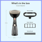 Conair Handheld Steamer for Clothes & Upholstery, 3 Attachments, Black