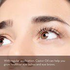 Castor Oil for Eyelashes and Eyebrows - Brow and Lash Growth Serum - Organic Hexane Free Cold Pressed Unrefined - 1 fl oz - Pure Body Naturals