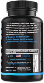 Bladder Control Supplement - Overactive Bladder Control Pills - Potent Blend of Pumpkin Seed oil, Cranberry Extract & Vitamin D3 - Urinary Tract Infection Treatment for Women & Men - UTI Relief - 60Ct