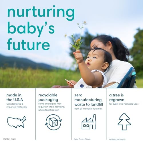Pampers Pure Protection Disposable Baby Diapers Size 4, 2 Month Supply (2 x 150 Count) with Aqua Pure Sensitive Baby Wipes, 12X Pop-Top Packs (672 Count)