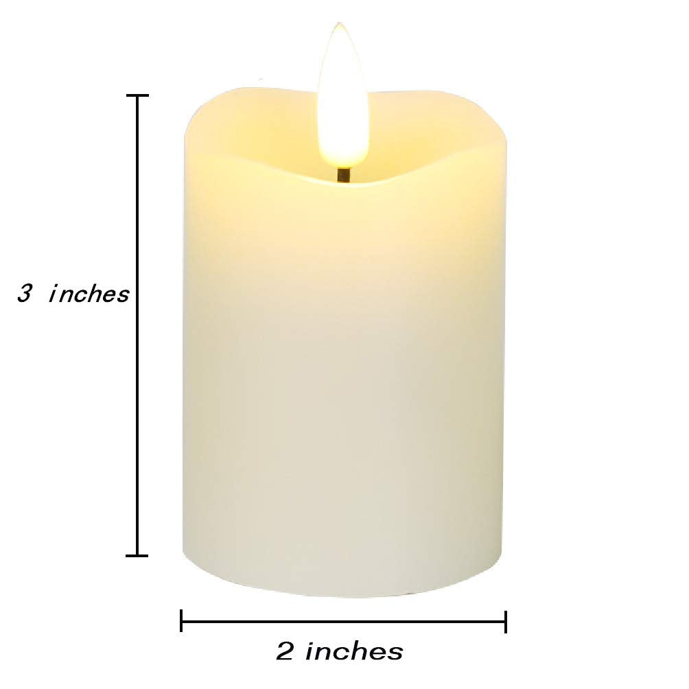 Eywamage Ivory Flameless Votive Candles with Timer Batteries Set of 6