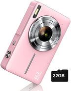 Digital Camera, FHD 1080P Digital Point and Shoot Camera with 16X Zoom Anti Shake, Compact Small Camera for Boys Girls Kids