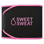 Sports Research Sweet Sweat Waist Trimmer (Core Series) - Premium Sweat Enhancing Fitness Band for Women & Men - Adjustable Fit �� Latex-Free Neoprene - Pink Logo, Small