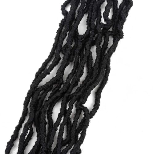 8 Packs Goddess Locs Crochet Hair 14 Inch Soft Locs Crochet Braids Curly Ends Boho Crochet Dreads Loc Hair for Women (14inch(pack of 8), 1B)