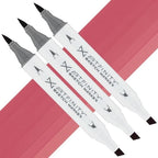 Artfinity Sketch Marker Sets - Set of 3 - Flagstone Red RV6-4, Vibrant, Professional, Dye-Based Alcohol Markers for Artists, Drawing, Travel, & More