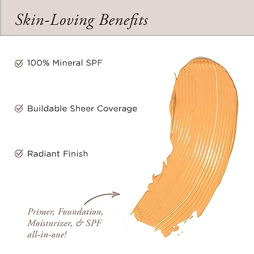PÜR MINERALS 4-in-1 Tinted Moisturizer With SPF 20 - Hydrating Face Moisturizer, Primer, & Foundation Shea Butter, Aloe Vera Vitamin B3 Vegan Friendly Free of Paraben, Gluten BPA – Medium