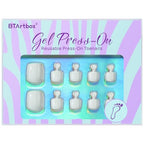 BTArtbox Press on Toenails Short, White Press on Toe Nails Square, Light Weight & Fit Perfectly Glue On Toenails with Glue, Fake Toenails in 16 Sizes- 32 Toenails Kit, Pure Chic