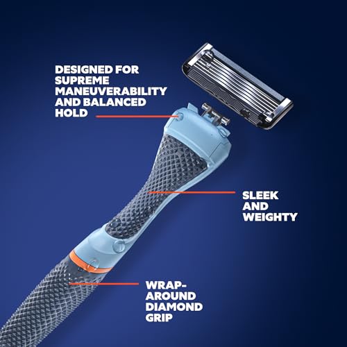 Dollar Shave Club | The Guest Pass Shave Set | 2 Extra Close Refill Cartridges, 1 Handle (Blue), 1 Razor Cover