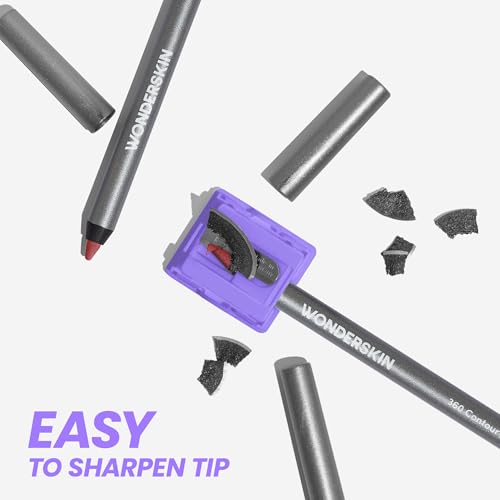 Wonderskin Lip Liner Pencil - 360 Contour Lipliner, Long Lasting, Sharpenable, Waterproof and Transfer-Proof Nude Lip Liner Pencil (Blush)