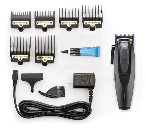 BaBylissPRO LithiumFX Cord/Cordless Lithium Ergonomic Hair Clippers for Men