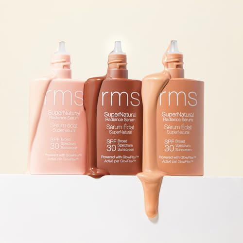 RMS Beauty SuperNatural Radiance Sunscreen SPF 30 - Tinted Sunscreen for Face, Tinted Mineral Sunscreen for Face Tinted SPF Skin Tint with SPF Makeup