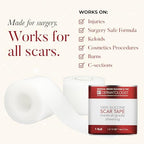 Physician Formulated Silicone Scar Sheets - Advanced Crosspolymer Medical Grade Silicone Scar Tape for Surgery, C Section, Keloids & Hypertrophic Scars - Silicone Tape For Scars - Scar Patches