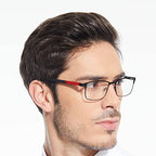 mrbobmslee 4 Pack Reading Glasses for Men, Blue Light Blocking Computer Readers, Anti UV Ray/Eye Strain/Glare, Metal Frame Eyeglasses with Pouches(200 Magnification Strength)
