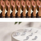 MOOSEA Martini Moissanite Earrings for Women Men, 0.2-4 ct Round D Color VVS1 Clarity Lab Created Earring 925 Sterling Silver Classic 3 Prong Moissanite Earrings Screw Back for Women Men