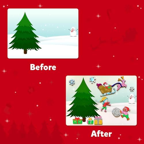 Skillmatics Foil Fun - Holiday Magic, No Mess Art for Kids, Christmas Craft Kits & Supplies, DIY Creative Activity, Travel Toys, Gifts for Boys & Girls Ages 4, 5, 6, 7, 8, 9