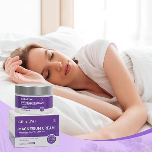 Magnesium Cream, Magnesium Lotion from The Dead Sea - Natural Ingredients - Made in USA - Use Day and Night, Lavender Magnesium Cream, 4 oz
