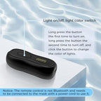 Led Face Mask Light Therapy, Red Light Therapy for Face, 7-1 Colors LED Facial Skin Care Mask, Black