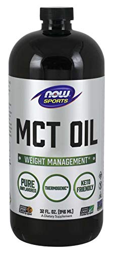 NOW Foods Sports Nutrition, MCT (Medium-chain triglycerides) Oil 14 g, Weight Management, Liquid, 32-Ounce