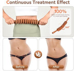 Wooden Cellulite Massage Roller Stick, Wood Therapy Massage Tools, Lymphatic Drainage Tool Cellulite Massager for Cellulite Reduction, Muscle Tension and Body Shaping, Contouring