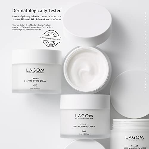 LAGOM Cellus Deep Moisture Cream A natural, advanced moisturizer with Ceramide and D-Panthenol (B5) for all skin types silky hydrating nourishing and protecting cream 2.02 Fl Oz