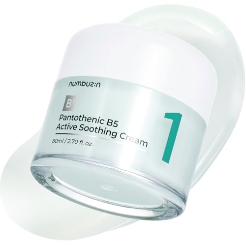 numbuzin No.1 Cream | Pantothenic B5 Active Soothing Cream | Lightweight Hydrating Moisturizer, Pantothenic Acid, Niacinamide | Excess Oil Control, Soothes Acne | Non-Comedogenic | 2.70 fl. oz.