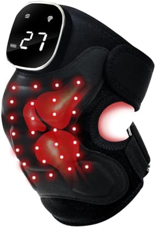 Red Light Therapy for Knee Brace, Vibration Knee Massager, 660nm&850nm, Red Light Heated Device for Knee/Elbow/Shoulder