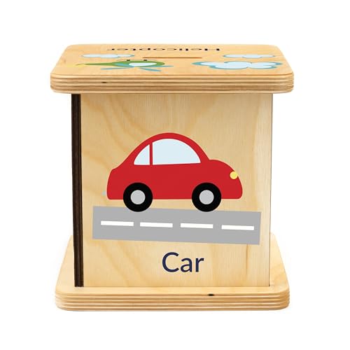 Wooden Piggy Bank for Kids and Adults, Personalized Gift Handmade in USA by BloomOwl, Custom Piggy Bank, Personalized Banks for Kids, Gifts for Baby Boys and Girls (Transportation)