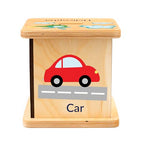 Wooden Piggy Bank for Kids and Adults, Personalized Gift Handmade in USA by BloomOwl, Custom Piggy Bank, Personalized Banks for Kids, Gifts for Baby Boys and Girls (Transportation)