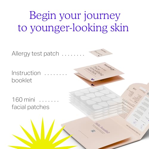 BLUMBODY Face & Forehead Wrinkle Patches - Mini Anti Wrinkle Facial Patches to Smooth Eye, Mouth, Forehead Wrinkles - Non-Silicone Face Tape for Fine Wrinkles between Eyes & Face - 160 Face Patches