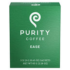 Purity Coffee EASE Dark Roast Low Acid Organic Coffee - USDA Certified Organic Specialty Grade Arabica Single-Serve Packets - Third Party Tested for Mold, Mycotoxins and Pesticides - 5 ct Box