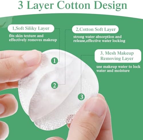 Maxcheck 2500 Pcs Cotton Rounds Bulk Exfoliating Rounds Cotton Rounds for Face Makeup Remover Pads Cotton Facial Pads Cotton Pads for Face Cotton Pads for Makeup Removal Toner Pads
