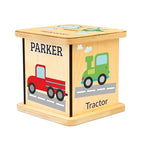 Wooden Piggy Bank for Kids and Adults, Personalized Gift Handmade in USA by BloomOwl, Custom Piggy Bank, Personalized Banks for Kids, Gifts for Baby Boys and Girls (Transportation)