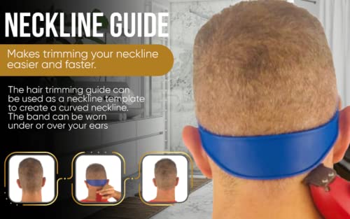and Neckline Shaving Template | Curved Silicone Band | Great for Creating Skin Fade Guidelines for DIY Haircuts | Fade Haircut Guide for Hair Clippers
