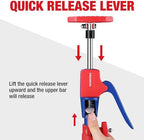 WORKPRO Cabinet Jack Support Pole, 54-114 Inches Steel Telescopic Quick Support Rod Adjustable 3rd Hand Support System with 154 lbs Capacity for Cabinet Jack, Drywall Jack& Cargo Bars, 2-Pack