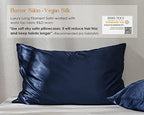 Yanibest Satin Pillowcase, Silk Pillow Cases for Hair and Skin with Zipper, Standard Pillow Cases Set of 2 for 20"x26", Exquisite Packaging for Women Men