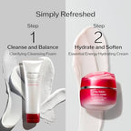 Shiseido Essential Energy Hydrating Cream Mini - 30 mL - Visibly Reduces the Look of Pores & Fine Lines - With Hyaluronic Acid - 24-Hour Hydration - Vegan - All Skin Types
