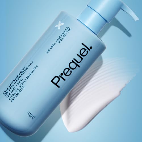 Prequel Skin - Urea Advanced Relief Moisturizing Milk - 2 Pack - Face and Body Moisturizer - Unscented - 13.5 Fl Oz