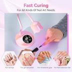 Makartt UV LED Nail Lamp - Mini UV Light for Gel Nails Polish Fast Curing Goosenecks UV Lamp 10W Rechargeable LED Nail Light Nail Dryer with 4 Timers & Auto Sensor Nail Lamp for Salon Home DIY Use
