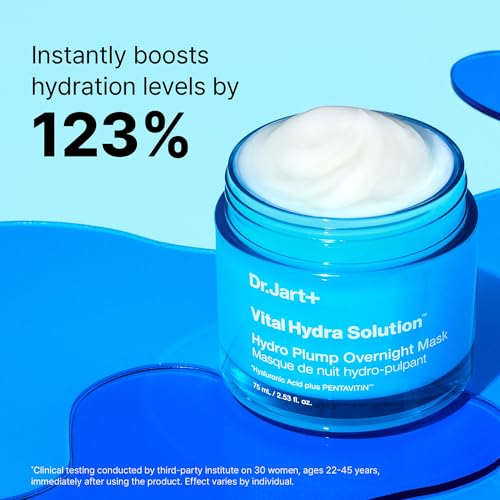 Dr.Jart+ Vital Hydra Solution Hydro Plump Overnight Face Mask with Hyaluronic Acid | Korean Skin Care, 2.53 Fl Oz