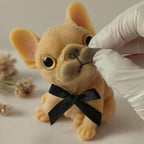 Handmade Taba Squishy Dog Toy, Taba Squishy French Bull Dog Toy, Cute Squishy Frenchie,Realistic Puppy Toy, Silicone Mochi Fidget Pup, Stress Relief Gift for Adults & Kids (French Bulldog)
