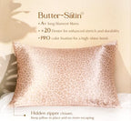 Yanibest 2 Pack Leopard Satin Pillowcase, Silk Pillow Cases for Hair and Skin with Zipper, Queen Pillow Cases Set of 2 for 20"x30", Exquisite Packaging for Women Men