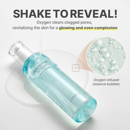 SAM'U Galacto Pore O2 Toner-Korean Skin Care, Exfoliating & Pore-Tightening, K-Beauty Rice Formula with Oxygen Bubble Technology, Hydrating for Sebum Control & Suitable for All Skin Types, 6.08 Fl. Oz