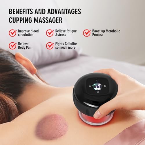 DANGSHAN Smart Cupping Therapy Massager | 4-in-1 Red Light Pain Relief Therapy | Electric Cupping Kit for Massage | Powerful Meridian for Back Muscle Soreness Relief Pain Tools