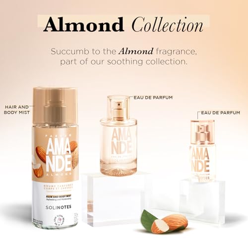 SOLINOTES Almond Perfume for Women - Eau De Parfum | Delicate Floral and Soothing Scent - Made in France - Vegan - 1.7 fl.oz