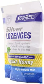 American Biotech Labs Silver Biotics Silver Lozenges w/60ppm SilverSol and Manuka Honey, Mighty Manuka Mint (21 Count) (2 Pack)